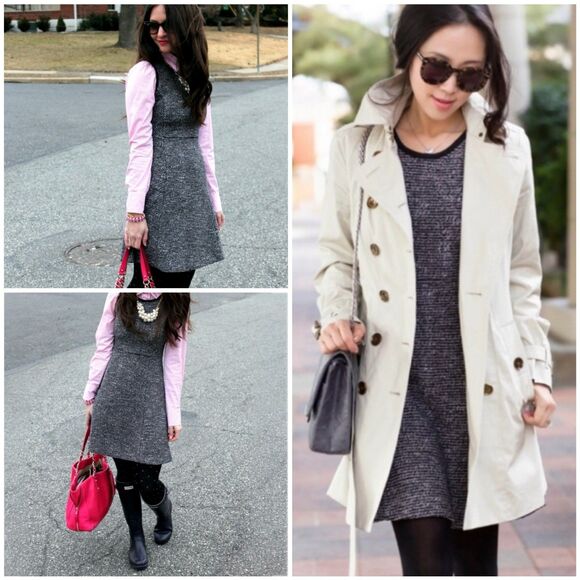 J. Crew Sleeveless Tweed Flare Dress - Picture 3 of 11